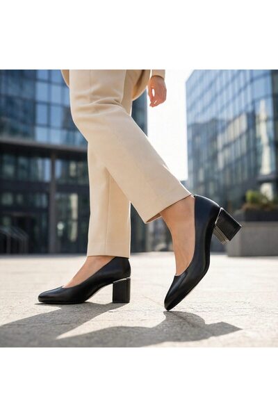 OEM Κομψά γυναικεία παπούτσια με χοντρά τακούνια, ευέλικτα, κατάλληλα για όλε...