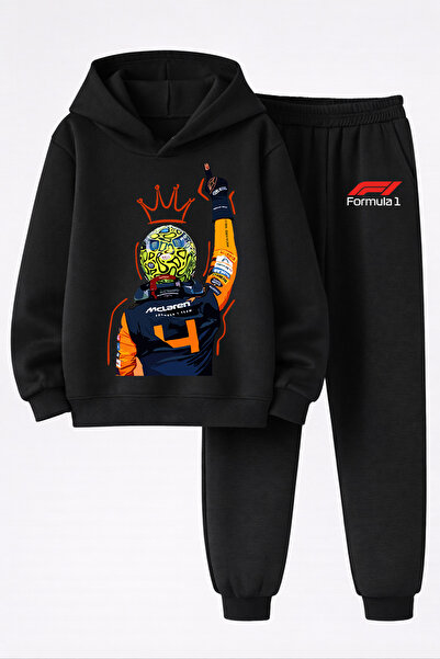 MAGORS طقم سترة وبنطلون رياضي مطبوع بثلاثة خيوط من LANDO NORRIS لسباقات الفور...