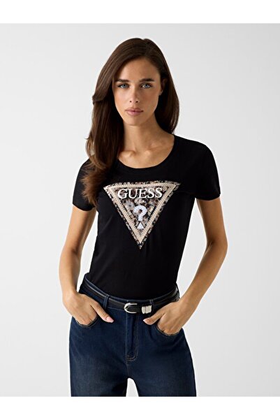 Guess Джърси дамска тениска с тясна кройка