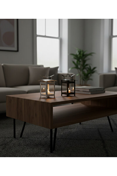 Artepieza co. Pagoda Serisi Siyah ve Beyaz İkili Set Dekoratif Metal Fener Mu...