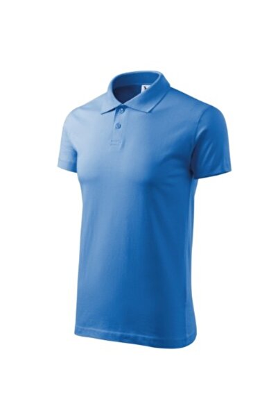 Malfini Tricou polo bărbătesc, Single J. 202, Albastru XL