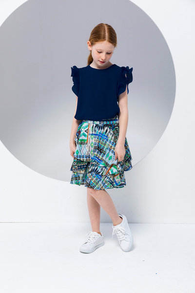 incity Girl's Ruffled Sleeveless Blouse-New Season