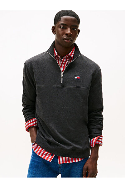 Tommy Hilfiger Erkek TJM Regular Badge Half Zip Sweatshirt