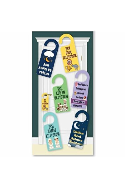 TATLI GÜNLER Ramazan Kapı Süsleri – 6’lı Kapı Askısı Seti (Ramazan Etkinlik A...