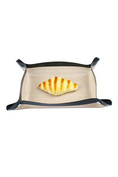 Choice حصيرة خبز سيليكون سوداء مقاومة للحرارة والتسرب، قطعة واحدة، غير لاصقة،...