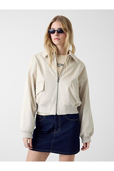 Guess Jeans Suede Kadın Bomber Ceket