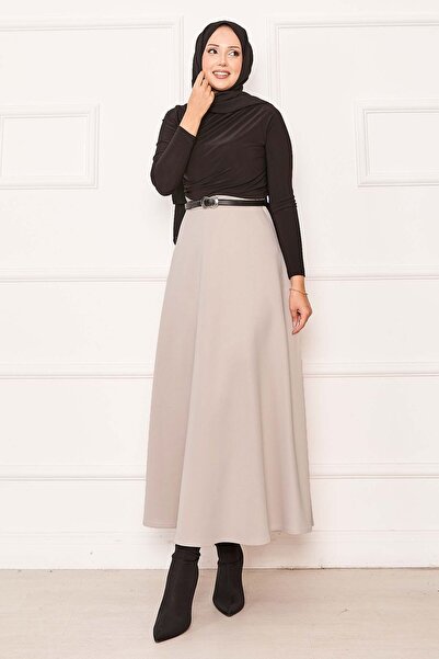 EBRUTESETTÜR Mevlana Scuba Skirt Beige