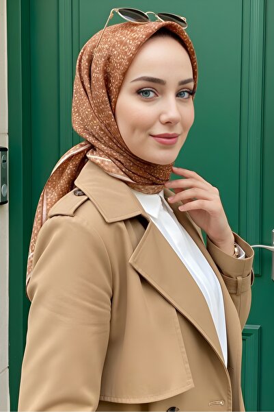 İmajButik Camel Soft Digital Cotton Scarf