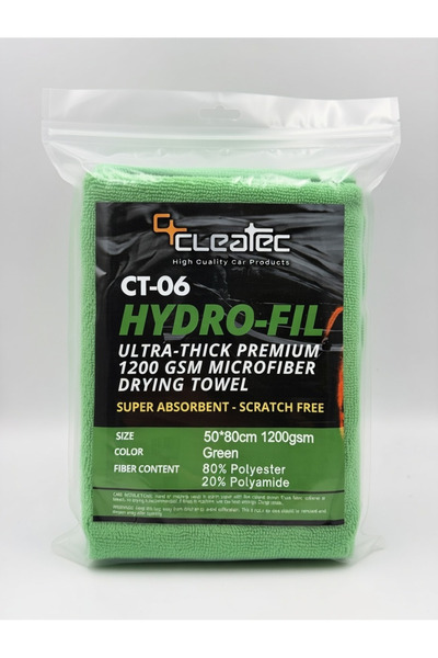 CleaTec Otomobil, Araba Kurulama Havlusu Mikrofiber 1200GSM 50x80 XL Süper Em...