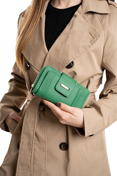 Eliza Kadın Deri Desenli Telefon Kağıt Para Bölmeli Kartlık Ve Cüzdan