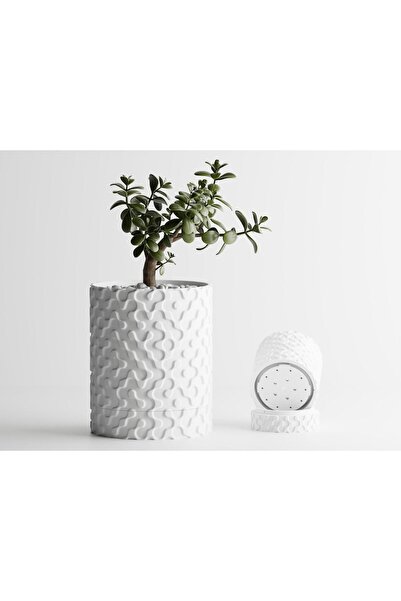 Sani Decorative pot Sani, Nevada, small 81 x 81 x 102 mm, Matt White