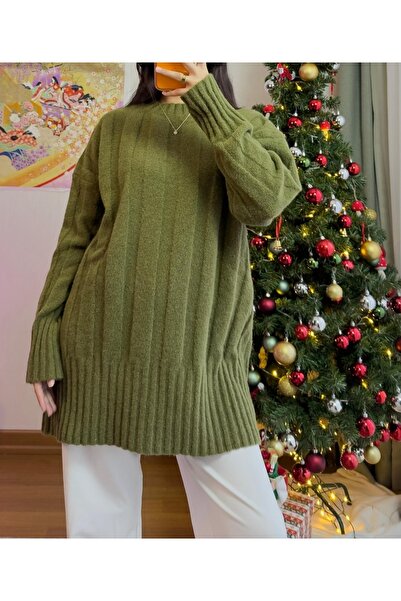 Vaniza Embossed Patterned Knitwear Tunic Sweater