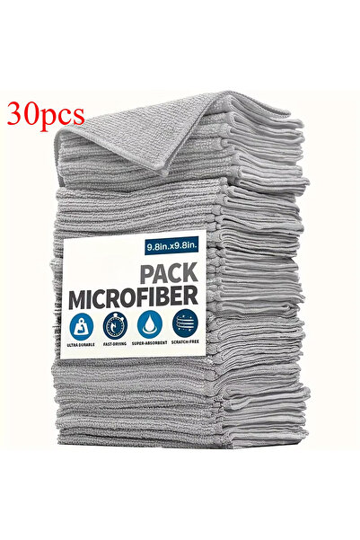 Choice Grey 30pcs 25X25cm 5/10/20pcs Kitchen Towel, Ultra-fine Fiber Light Gr...