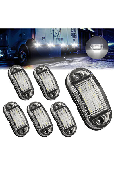 choice2 2PCS White 2 Pcs LED Side Marker Light Warning Light Trailer led Lamp...