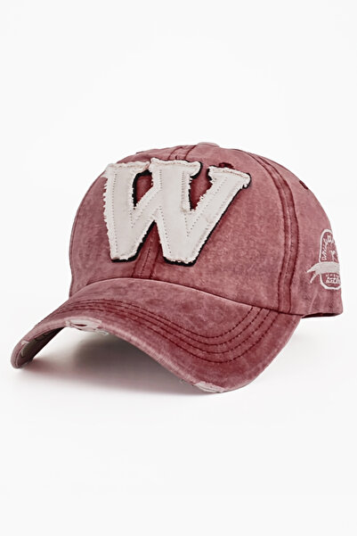 Verahed Șapcă de baseball unisex, reglabilă, cu broderie W, cu detalii învech...