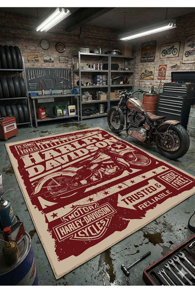 RUGRUMBA Kaymaz Taban Makinede Yıkanabilir Araba Desenli Gamer Genç Odası Halısı