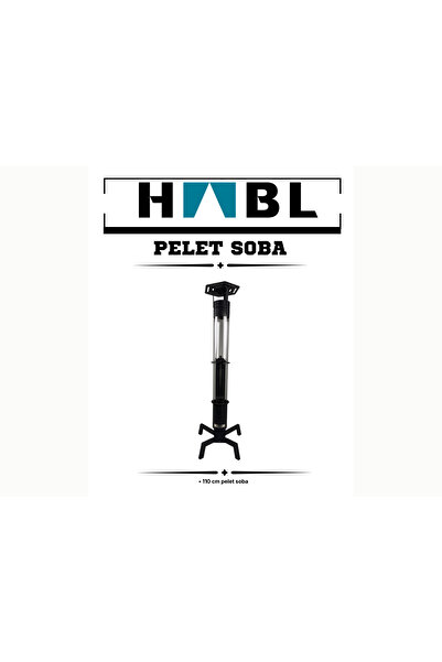 habl - 110 cm Pelet Sobası – Kamp ve Bahçe İçin & Pelet ve Pürmüz Çakmak Hedi...
