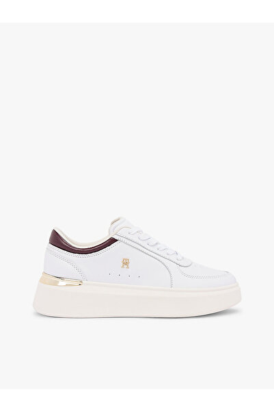 Tommy Hilfiger Women's Shiny Platform Detailed Leather Sneaker