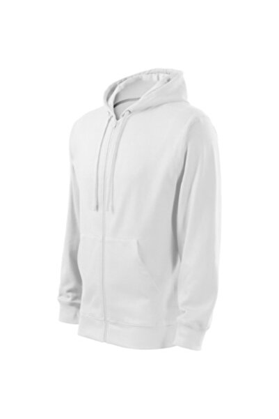 Malfini Hanorac bărbătesc, cu fermoar la modă 410, alb 3XL