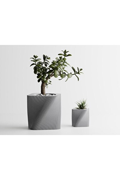 Sani Decorative pot Sani, Corba, large 144 x 144 x 141 mm, Silver