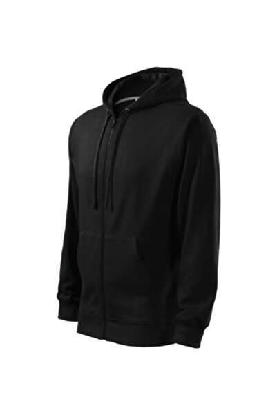 Malfini Hanorac bărbătesc, cu fermoar la modă 410, negru 2XL