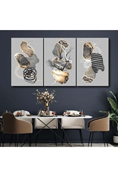 lawhat لوحات فنية تجريدية مطبوعة على قماش الكانفس موديل ( 1682)