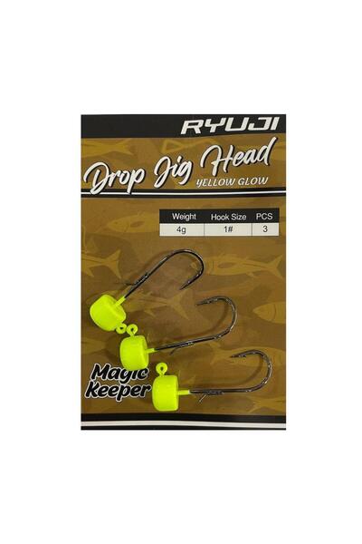 RYUJI Drop Jig Head Zoka 4gr No:1 3 Adet Yellow