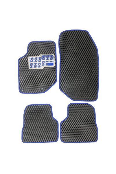 Opel Corsa F Kasa Siyah Renk Mavi Kenar Eva Paspas Takımı