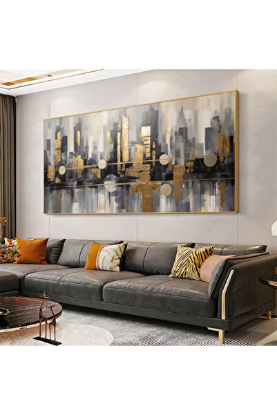 lawhat لوحات فنية تجريدي مطبوعة على قماش الكانفس موديل ( 2215)