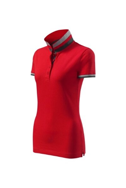 Malfini Tricou polo de damă, Guler Sus 257, Roșu XS
