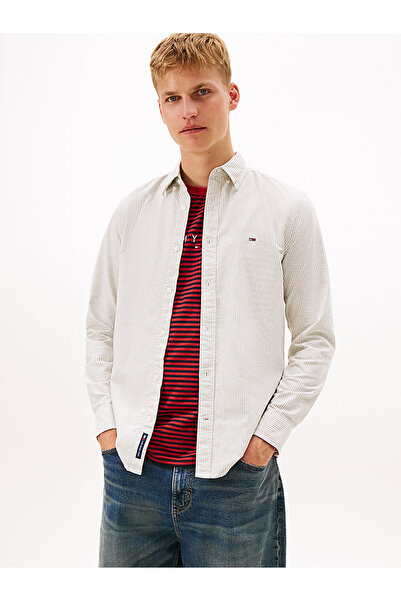 Tommy Hilfiger Erkek TJM Slim Stripe Oxford Gömlek