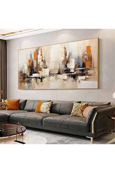 lawhat لوحة ديكور منزلي تجريدية مطبوعة على قماش الكانفس موديل (2896)