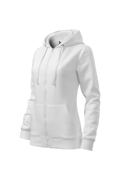 Malfini Women's sweatshirt, Trendy Zipper 411, S White