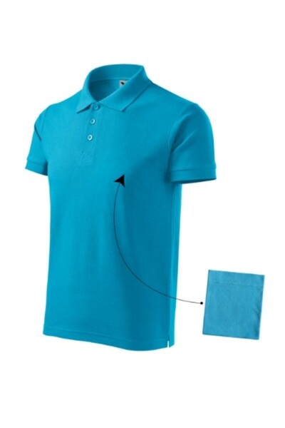 Malfini Tricou polo bărbătesc, turcoaz, 212-44, XL