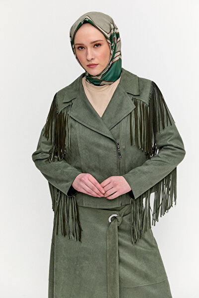 Setrms Süet Görünümlü Püsküllü Ceket