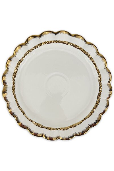 Deco Home Roy King Diamond Yuvarlak Porselen Sunum Tabağı 31 Cm Gold – Hs-159...
