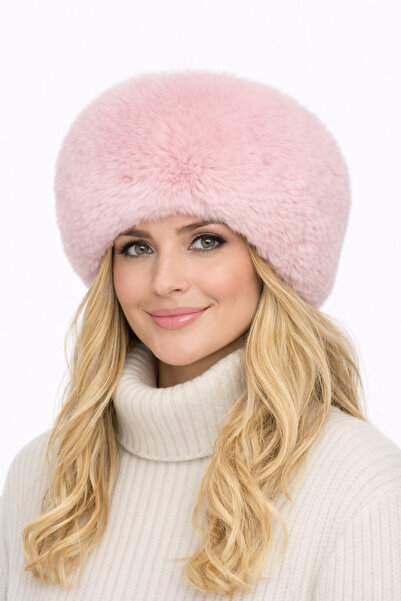 Develioğlu Γυναικείο βελούδινο χειμωνιάτικο μπερέ με εφέ από ψεύτικη γούνα