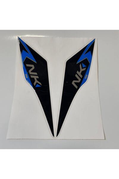 Motiker OUTLET!! CF MOTO NK250 Tank PAD Siyah Mavi Çizgi Arka Kuyruk