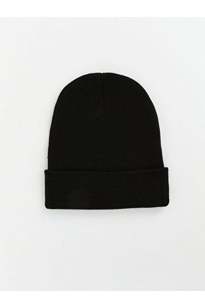 LC Waikiki قبعة تريكو رجالية سوداء أساسية