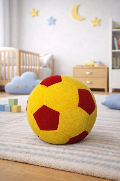 Peluş Futbol Topu – Yumuşak Oyuncak Top | Çocuk Odası Dekoru | Renk Seçenekli