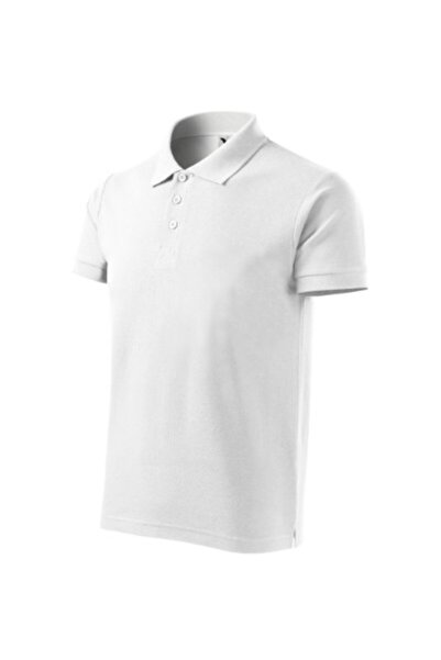 Malfini Tricou polo bărbătesc, Cotton Heavy 215, Alb 3XL