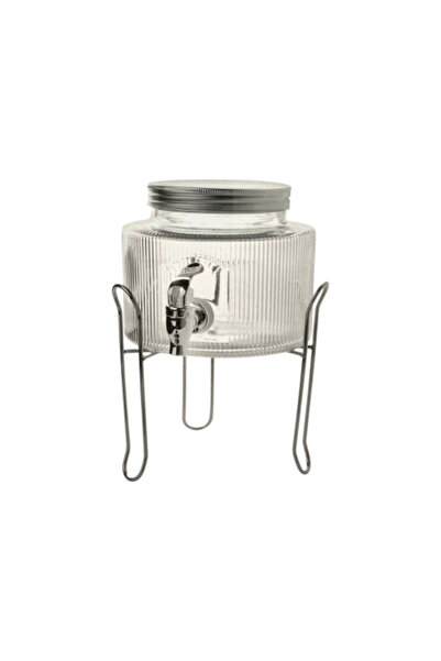 Smart Kitchen إبريق عصير زجاجي مع حامل - 2.5 لتر