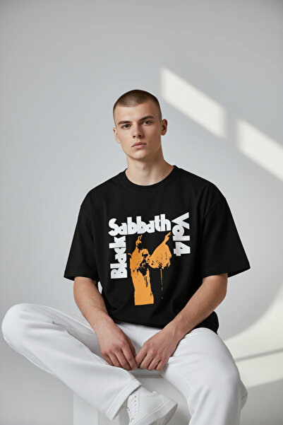 RF Studio Black Sabbath Printed 100% Cotton Unisex Oversized T-Shirt Tee