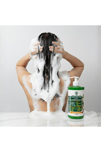 Naturalite شامبو الثوم وزيت الزيتون – للشعر الدهني – علاج مضاد لتساقط الشعر