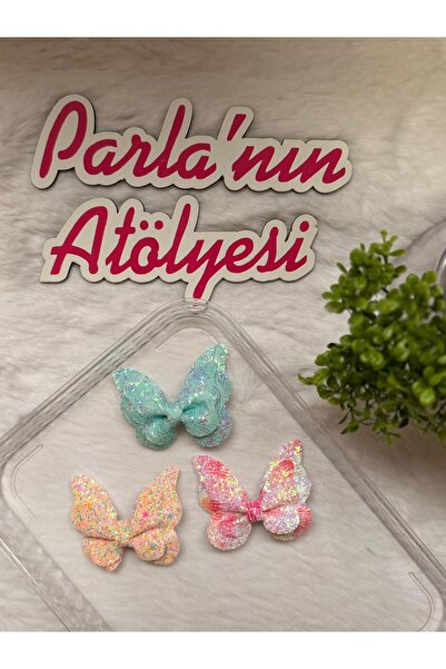 SOFT Набір з 3-х крокодилів, затискачів та блискучих метеликів