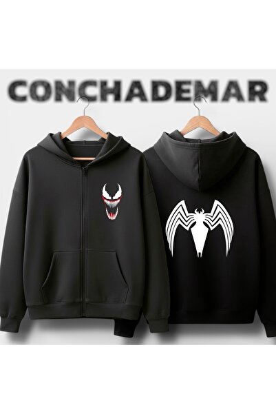 Vordevia Venom Printed Oversized 3 Thread Cotton Cardigan