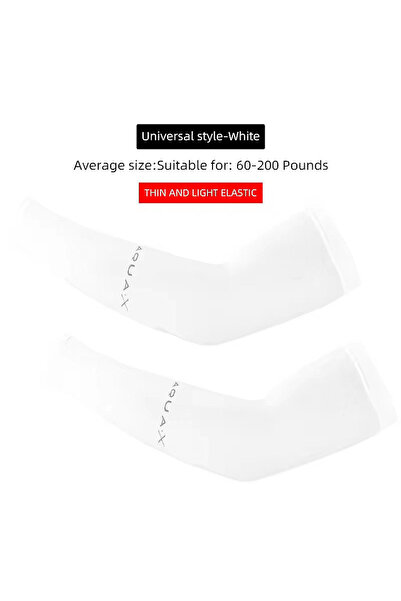 Choice أكمام رياضية بيضاء من الحرير الجليدي للرجال، توفر حماية من الأشعة فوق ...