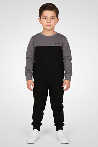 Nicce Toddlers Boy 3 Pieces Brand Logo Sweatshirt , T-Shirt And Jogger Pants,...