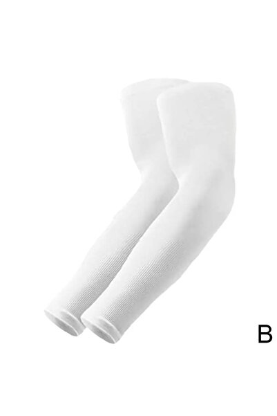 Choice white Cycling Arm Sleeves Ice Silk UV Protection Riding Arm Covers Bre...
