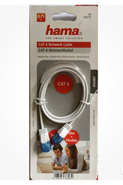 Hama Cat 6 Internet LAN Ethernet Modem kablosu ince flexibel esnek Slim kablo...